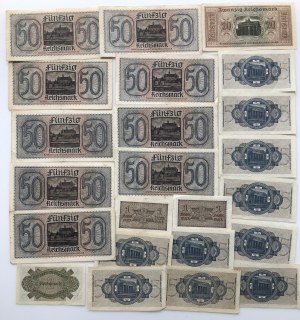 Gruppe von Papiergeld: Deutschland (Besetzte Gebiete WWII) (23)