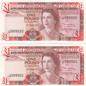 Gibraltar 1 Pound 1979 Sequential # (2)