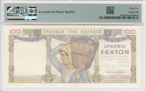 Řecko 100 drachmai 1935 - PMG 65 EPQ Gem Uncirculated