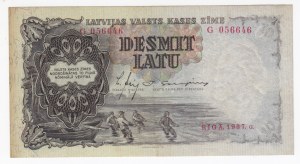 Latvia 10 Latu 1937