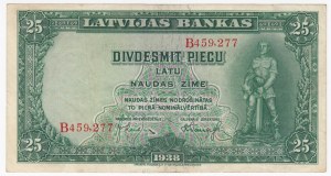 Latvia 25 Latu 1938