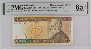 Litwa 50 Litu 2003 - PMG 65 EPQ Replacement