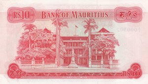 Mauritius 10 Rupien 1967 - Niedrige Seriennummer