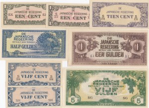 Gruppo di banconote delle Indie Olandesi (8)