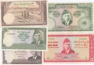 Group of Pakistan Banknotes (5)