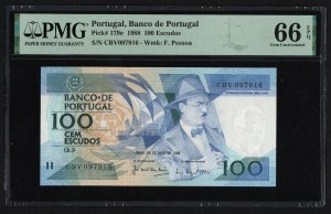 Portugal 100 Escudos 1988 - PMG 66 EPQ Gem Uncirculated