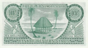 Western Samoa 10 Shillings 1963