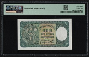 Slovensko 100 korun 1940 - SPECIMEN - PMG 67 EPQ Superb Gem UNC