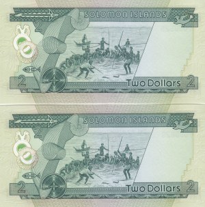 Solomon Islands 2 Dollars 1977 - Low # (2)