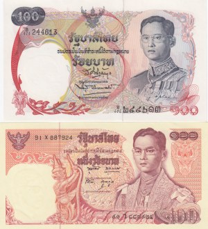 Thailand 100 Baht 1968,1969 (2)