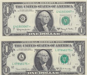 USA 1 Dollar 1963 & 1969 - Replacements (2)