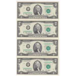 USA 2 Dollars 1976 - Consecutive numbers (4)