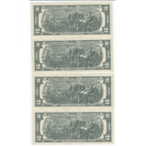 USA 2 Dollars 1976 - Consecutive numbers (4)