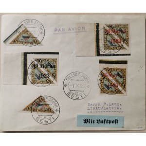 Estonia airmail envelope 1923 FDC !