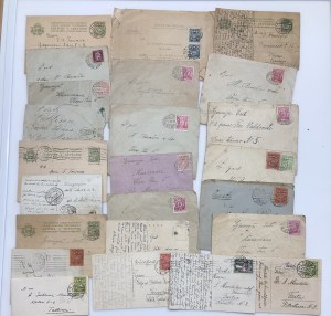 Group of postcards & envelopes: mostly Latvia (24)