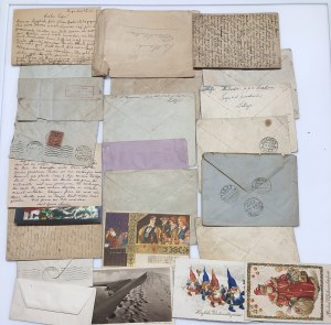 Group of postcards & envelopes: mostly Latvia (24)