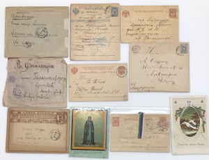 Group of postcards & envelopes: Russia to Denmark, Finland, etc (10)