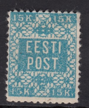 Estonia stamp 15 K - Lillemuster - Perforated