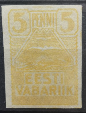 Timbre Estonie 5 penni 1919 