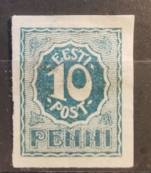 Timbre de l'Estonie 10 Penni 1919 - Épreuve