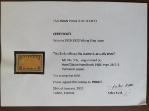 Estonia znaczek 5 Marka dowód statku wikingów
