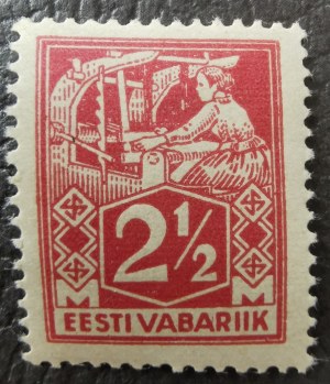 Estonia stamp 2, 5 M. 1922 - Kangur - Horizontal ribbed paper