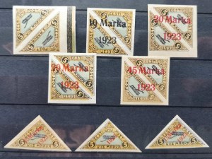 Set di francobolli di posta aerea dell'Estonia 1923