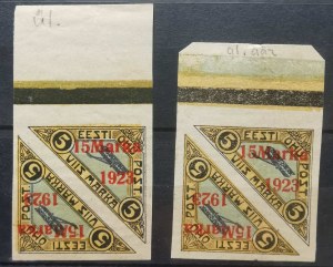 Estonské letecké poštovní známky z roku 1923. Rozmanitost.