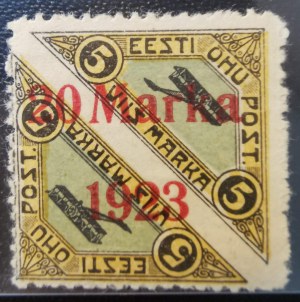 Estonia stamp Airmail 20 Marka 1923 Päevaleht perforation