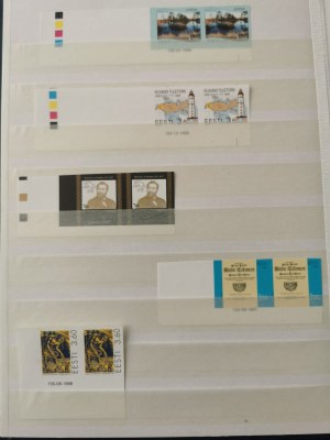 Kolekcja estońskich znaczków nieperforowanych w parach