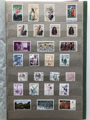 Collection of Stamps: Finland, Sweden, Norway, Denmark, Iceland, Latvia, UK, etc (1 album)