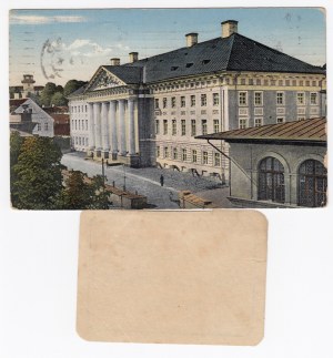 Estonia (Russia) postcard 1916 & account book label (2)
