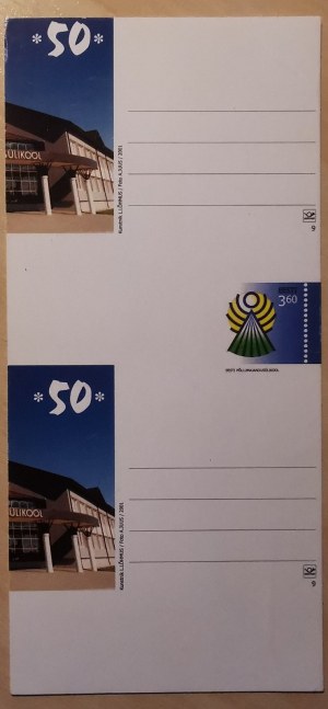 Estonie carte postale Stationery nr. 9 2001 - Mauvais format