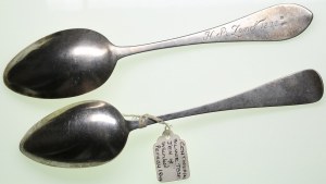 Russia (Estonia, Pärnu) Two Silver dinner spoons (2)
