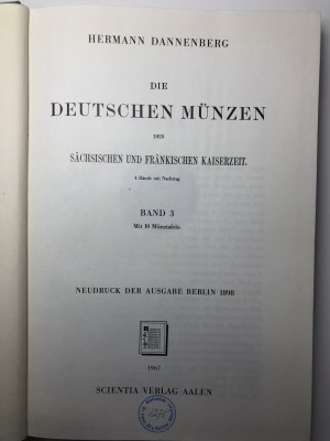 Die Deutsche Münzen der Sächsischen und Fränkischen Kaiserzeit - Band 3, 1898 (1967)