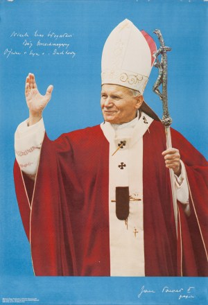 Plakát s papežem Janem Pavlem II., 1987