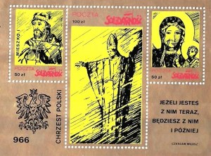 Set of five stamps of the Solidarity Post Office