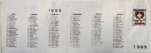 Solidarity - Zakopane calendar of 1985