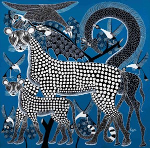 Rashidi Rubuni, Cheetah with a cub, giraffe and birds in the morning