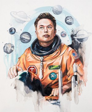 Leanida Vasilkovich, Elon Musk, 2024