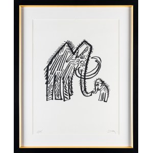 Jozef Wilkoń, Illustration for the book "So much laughter a little sadness is the story of Mammoth" III 18/45