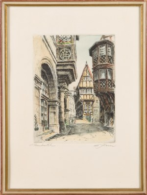 G. HANN(?) (20th century), Medieval town