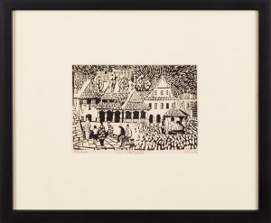 Franciszek KMITA (1926-2013), Południowa pierzeja rynku w Kazimierzu Dolnym z Kamienicą Gdańską