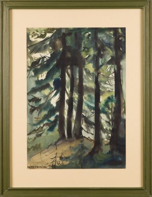 Irena KRZYWIŃSKA (1922-2017), Las iglasty, 1972