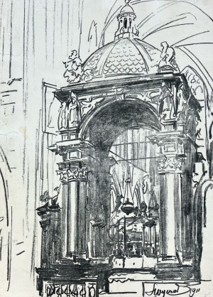 Leon WYCZÓŁKOWSKI (1852 - 1936), Mauzoleum św. Stanisława w Katedrze Wawelskiej, 1911