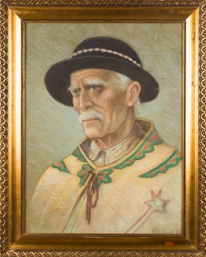 Kasper ŻELECHOWSKI (1863-1942), Highlander in a Hat, 1936