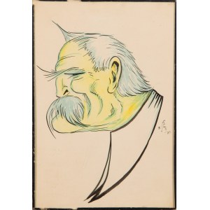 Pittore non specificato, POLACCO (nato nel XX secolo), Piłsudski - caricatura, 1933