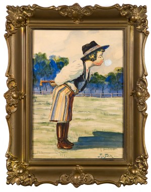Togo Kazimierz FAŁAT (1904-1981), Chłopiec puszczający bańki, 1924