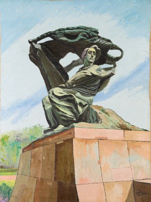 M. KOZŁOWSKI (20th century), Chopin monument in Lazienki Park; 1960s.