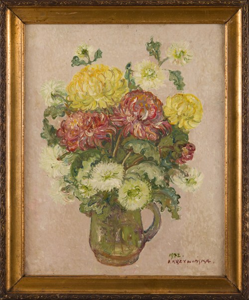 Irena KRZYWIŃSKA (1922-2017), Kwiaty w dzbanie, 1972